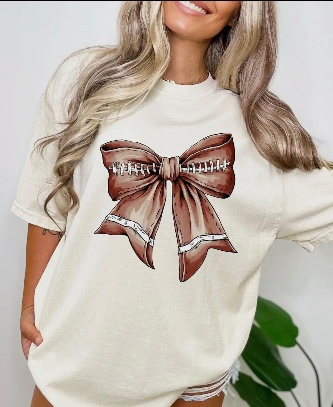 Football Bow Tee