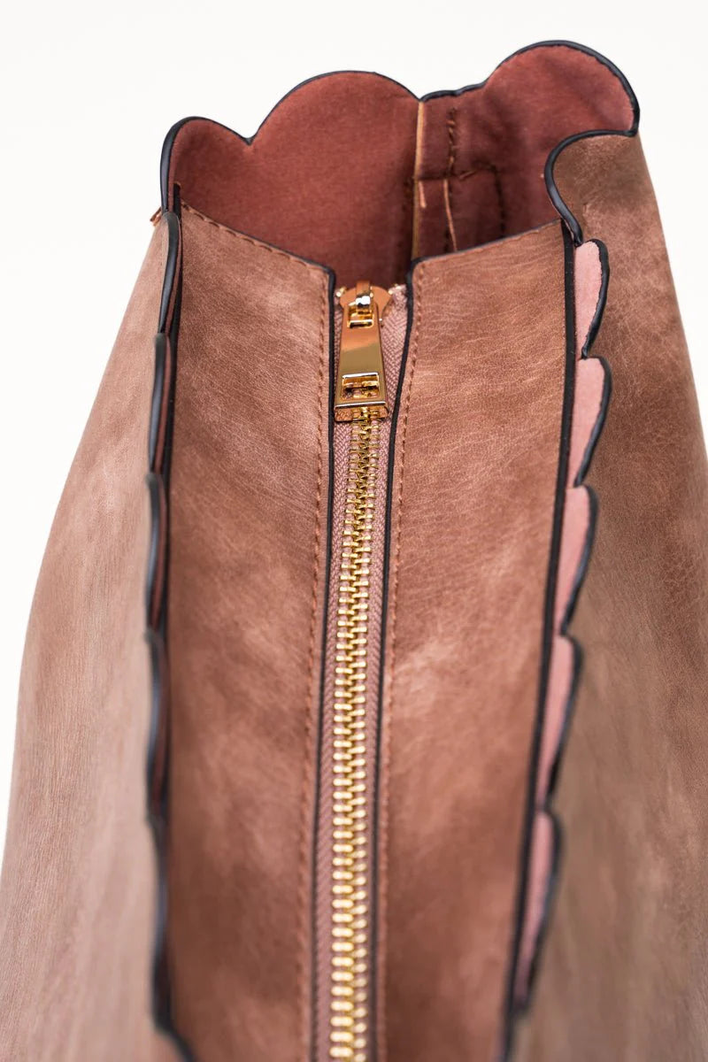 Faux Leather Crossbody Tote