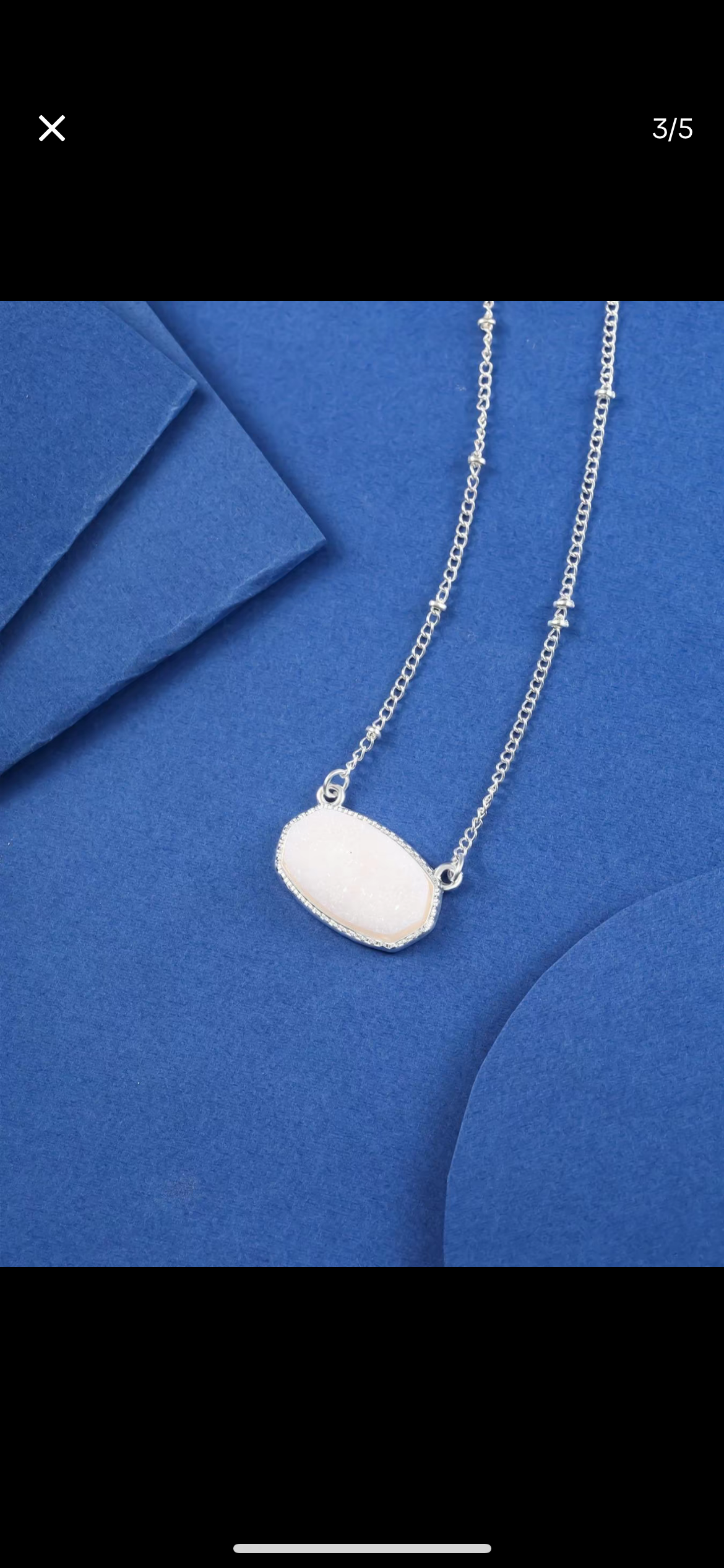 Square Shaped Charm Necklace