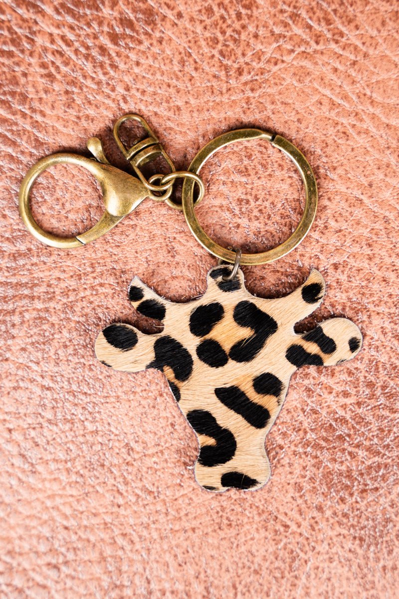 Leopard Steerhead Keychain