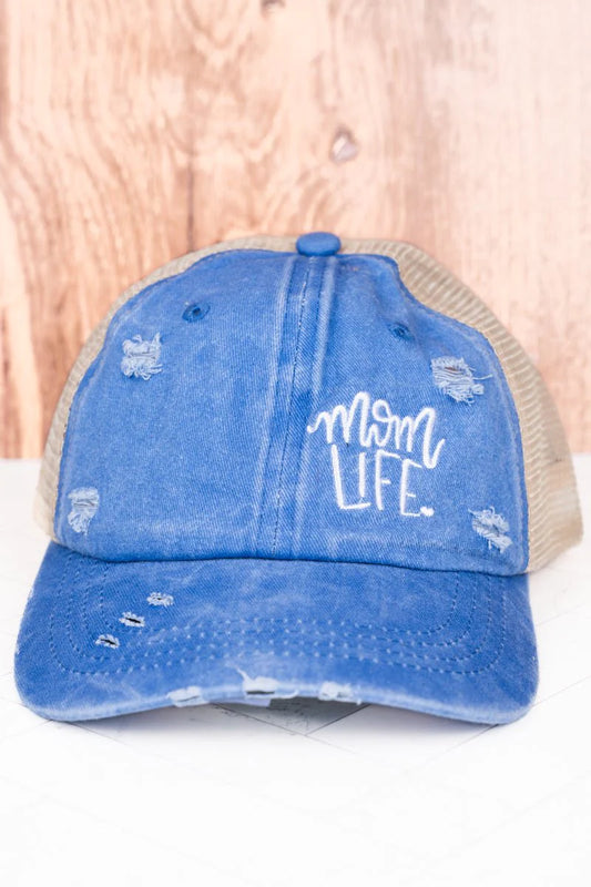 Mom Life Pony Hat