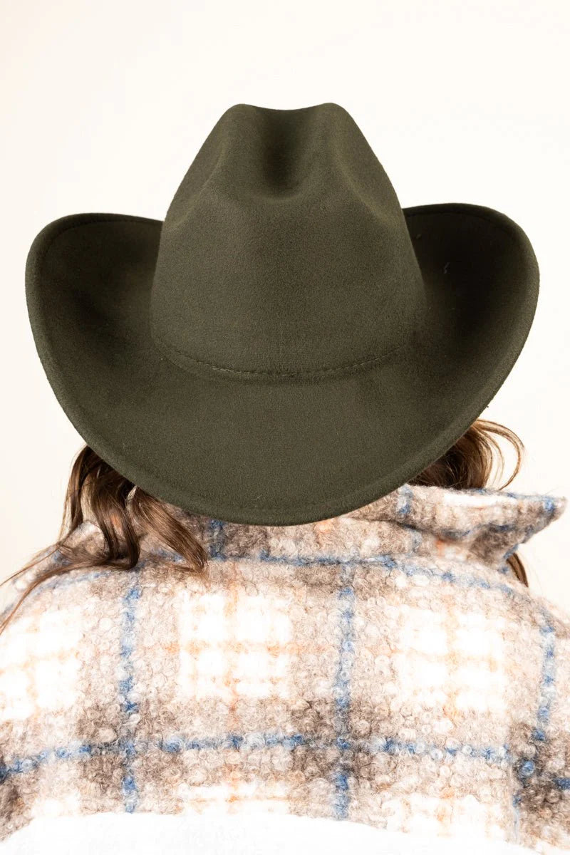 Olive Cattleman Felt Hat