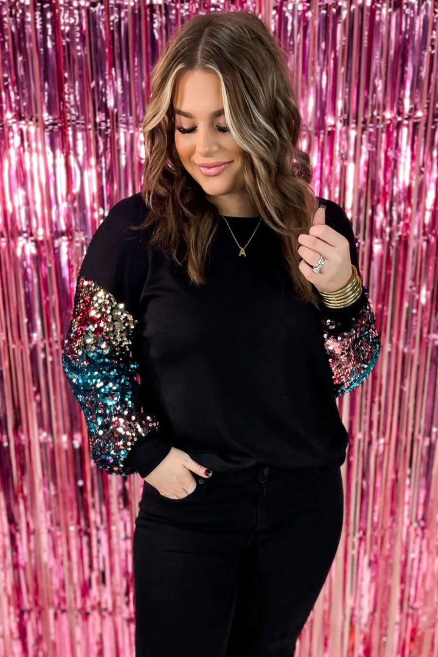 Glam Life Sequin Top
