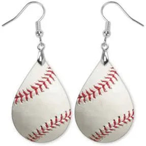 Baseball Teardrop Earrings