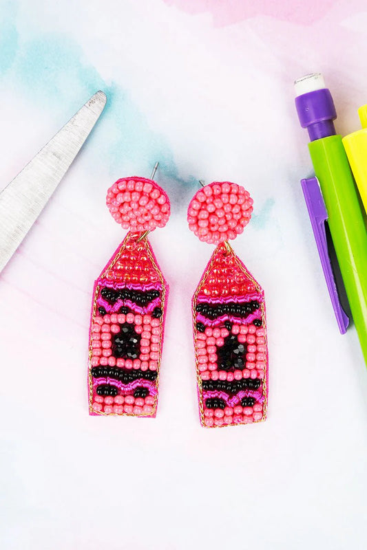 Pink Crayon Earrings