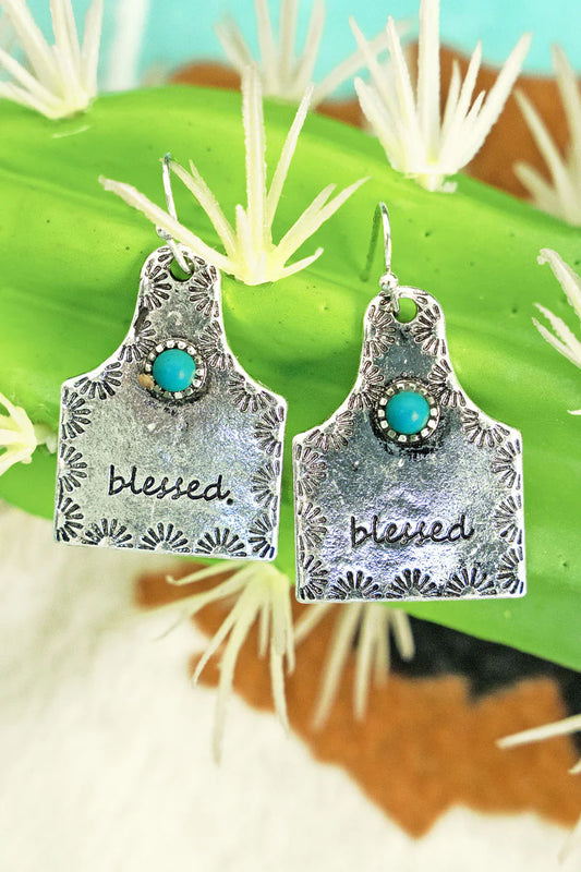 Blessed Tag Earrings